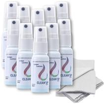 Kit 10x de Limpa Lentes e Telas Clean Up 25ml Óculos Tv LCD Plasma Celular + flanelas