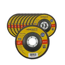 Kit 10x Discos Flap Grão 120 115x22,23mm P/ Aços Metais