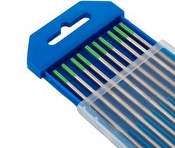 KIT 10x ELETRODO TUNGSTENIO PURO TECHNO ALLOYS 1/8" 3,2 VERDE