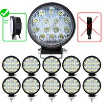 Kit 10x Farol De Milha 14 Led 42w 12v/24v Redondo Off-road Trilha Moto Caminhão Carro Trator Suv Onibus Universal 6000k Kit 10x Farol De Milha 14 Led 42w 12v/24v Redondo Off-road Trilha Moto Caminhão Carro Trator Suv Onibus Universal 6000k