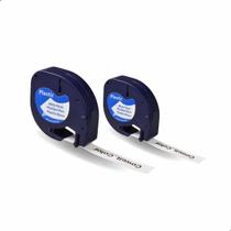 Kit 10x Fitas Rotuladoras Plástica Compatível 12mm x 4m Branca 91201 Comércio Indústria