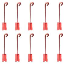 Kit 10x Ganchos vermelho multiuso 23cm
