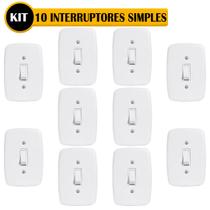 Kit 10x Interruptores Simples 10A 4x2 Embutir Pluzie Ideale