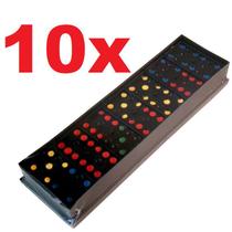 Kit 10x jogo dominópreto clássico lembrancinha pontos coloridos Kit 10x jogo dominópreto clássico lembrancinha pontos coloridos