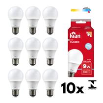 Kit 10x Lâmpada Bulbo LED 9W 6500K Bivolt Kian