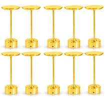 Kit 10x Luminária de Mesa Candeeiro Led Dourada Sem Fio Tutto Home Recarregável Grande