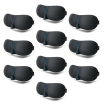 Kit 10x Máscara Tapa Olhos Para Dormir 3D Blackout Confortável Viajar Relaxar Repouso Chochilo Sono Soneca Descanso Viagens Turno Noturno Venda