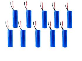 Kit 10X Mega Bateria 18650 2200Mah 3,7V Com Fio