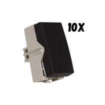 Kit 10x MG Módulo Interruptor Paralelo 10A 250V Ebony Clean (16809)
