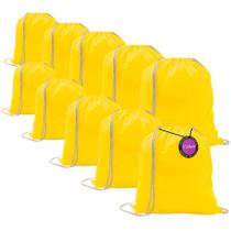 Kit 10x Mochila tipo Saco Gym Sack em Algodão e Poliéster Hand TopGet