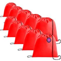 Kit 10x Mochilas tipo Saco Gym Sack em TNT Premium 37x41cm Cute TopGet