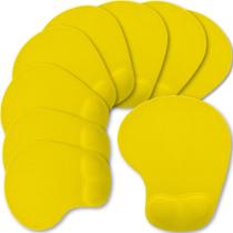 Kit 10x Mouse Pad Ergonômico com Apoio de Punho Topget Amarelo