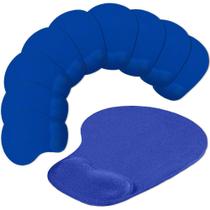 Kit 10x Mouse Pad Ergonômico com Apoio de Punho Topget Azul