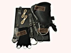 KIT 10x PEÇAS Montaria Sela freio de ouro Laço Comprido