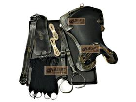 KIT 10x PEÇAS Montaria Sela Freio de Ouro