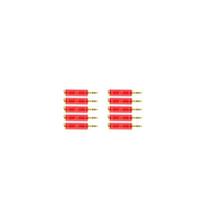 Kit 10x Plug Adaptador Santo Angelo P10/P2 Estereo Vermelho Kit 10x Plug Adaptador Santo Angelo P10/P2 Estereo Vermelho