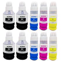 Kit 10x refil de tinta compativel para uso em Canon GI10 G7010 G6010