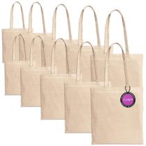 Kit 10x Sacola Ecobag em Algodão Reciclado e Poliéster Breeze TopGet