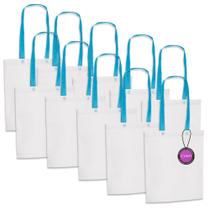 Kit 10x Sacola Ecobag em TNT Premium 33x39cm Termo Selado Sisco TopGet