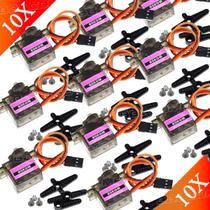 Kit 10x Servo Motor Mg90s Com Engrenagem em Metal 90º 180º