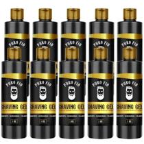 Kit 10x Shaving em Gel de Barbear Mentolado Puro Fio 1kg - Profissional, Barba Suave Sem Irritação