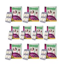 Kit 10X Strondal 4 Comprimidos Indubras Vermífugo Cães E