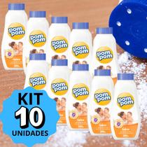 KIT 10X Talco Infantil Pom Pom 200Grs Previne Assaduras com Amido de Milho Bebê Baby KIT 10X Talco Infantil Pom Pom 200Grs Previne Assaduras com Amido de Milho Bebê Baby