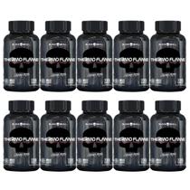 Kit 10X Thermo Flame Hardcore Termogênico - 120 Tablets - Black Skull