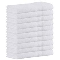 Kit 10x Toalha Banho Gigante Fio Penteado Branco Buddemeyer