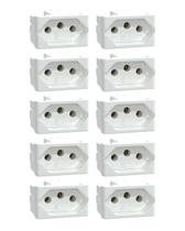 Kit 10x Tomada 2P+T 20A-250V Pb S401110 Lunare Up Schneider