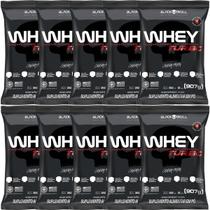 Kit 10X Whey Turbo - 907g Refil Morango - Black Skull Kit 10X Whey Turbo - 907g Refil Morango - Black Skull
