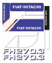 Kit 11 Adesivos Compatível Fiat-Hitachi FH 270.3
