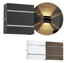 Kit 11 Arandelas Alumínio 2 Focos 2 Frisos Muro Parede Mf103