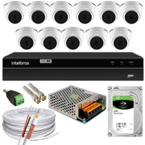 Kit 11 Câmeras 1220D mic Intelbras Dvr 1216 C/2tb Intelbras C/Audio