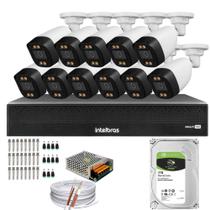 Kit 11 Câmeras full color Dvr 1016-C Intelbras C/HD 1TB