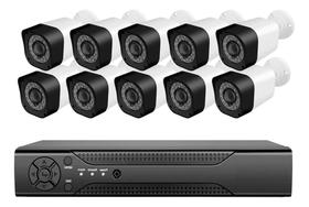 Kit 11 Cameras Segurança Dvr 16 Canais Full Hd Monitoramento