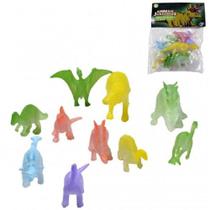 Kit 11 dinossauros jurássicos sortidos brilha no escuro Kit 11 dinossauros jurássicos sortidos brilha no escuro