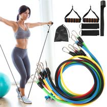 Kit 11 Elastico Extensor Academia Ginástica Treino Malhar Em Casa Exercícios Funcional Pilates Musculação - Online