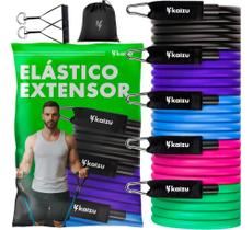 Kit 11 Elastico Extensor Para Treino Exercicio Fisioterapia