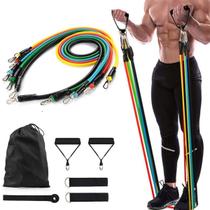 Kit 11 Elastico Extensor Treino Academia Exercícios Em Casa Kit 11 Elastico Extensor Treino Academia Exercícios Em Casa