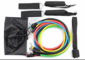 Kit 11 Elastico Extensor Treino Academia Exercícios Em Casa