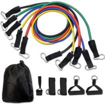 Kit 11 Elastico Extensor Treino Academia Exercícios Em Casa