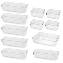 Kit 11 Organizador Modula P/ Gaveta De Acrílico Multiuso Porta Talher - Plas Tutti Kit 11 Organizador Modula P/ Gaveta De Acrílico Multiuso Porta Talher - Plas Tutti