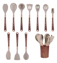 Kit 11 Peças De Utensílios De Cozinha Silicone Elegantes