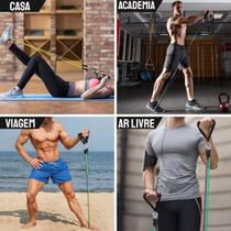 Kit 11 Peças Elásticos Extensores Para Yoga E Exercício Fitness