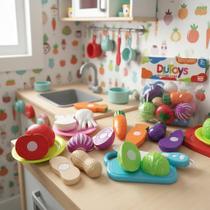 KIT 11 Peças Frutas Legumes Crec Brinquedo Com tiras autocolantes Cozinha Frutas Brincando De Comidinha KIT 11 Peças Frutas Legumes Crec Brinquedo Com tiras autocolantes Cozinha Frutas Brincando De Comidinha