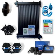 Kit 11 Placas Coletoras 4mt - Aquecedor Solar Piscinas com 13m² / 18.000 Litros + Controlador de Temperatura e Válvula