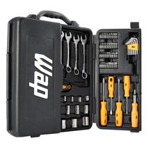 Kit 110 Pçs de Ferramentas WAP WF M110 Maleta em Aço Cromo Vanádio Ideal para Reparos de Casa e Carro Com Maleta Resistente Para Manutenção