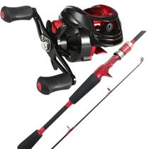 Kit 11Kg Pesca Carretilha 19 Rol Vara Carbono 1,50m 20lbs 91014