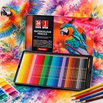 Kit 12 24 36 72 Lápis Aquarela Profissional Com Estojo Completo Para Desenho Ilustração e Pintura Artística - Kit 12 24 36 72 Lápis Aquarela Profissional Com Estojo Completo Para Desenho Ilustração e Pintura Artística -
